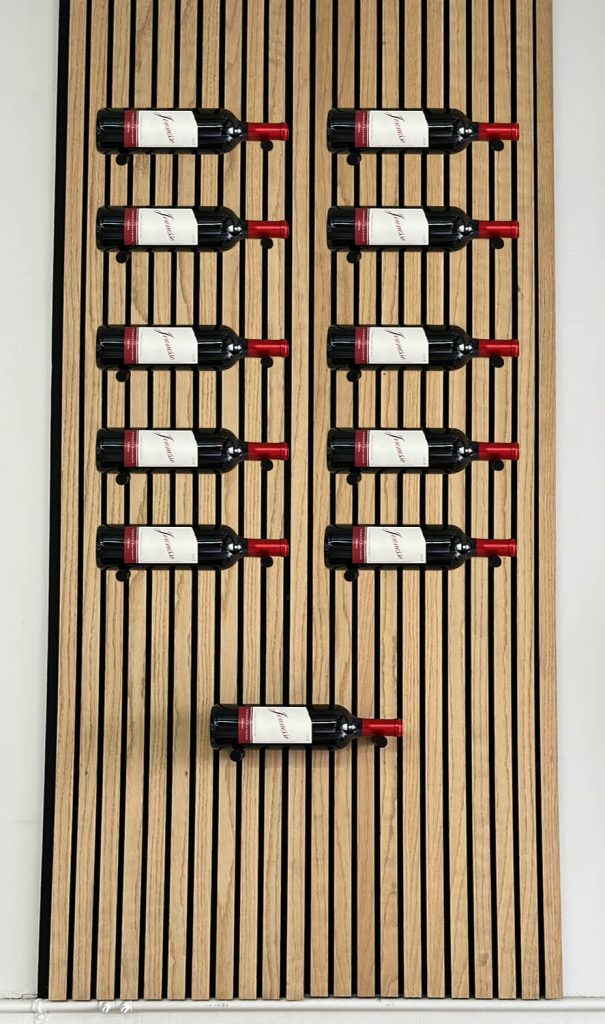 Bottle Wall Mount Display Wine Rack (10 Sets) Wood Panel Wall USA