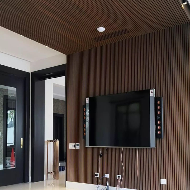 Home Theaters with Acoustic Wood Panels